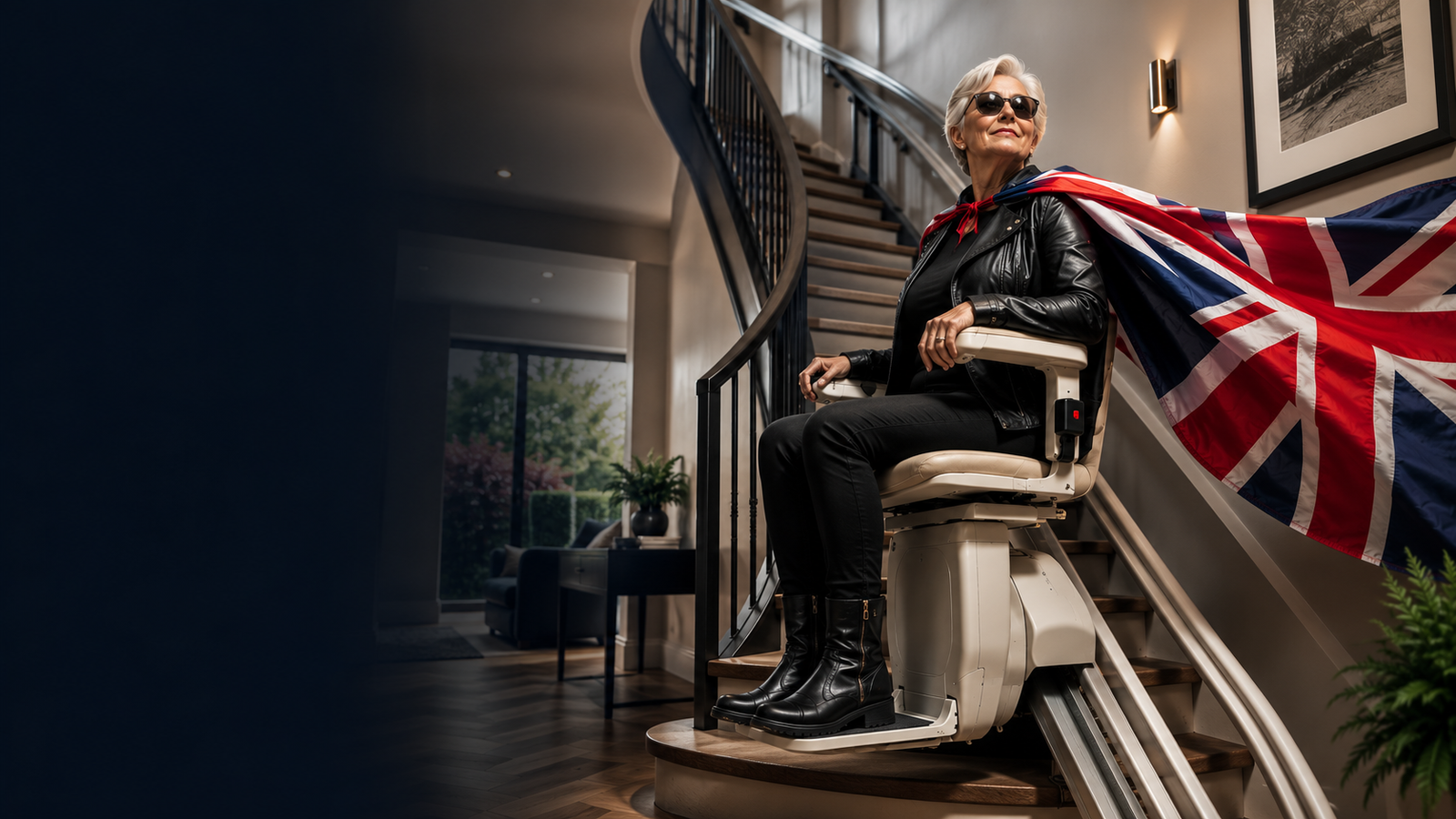 StairHero stairlift user at home